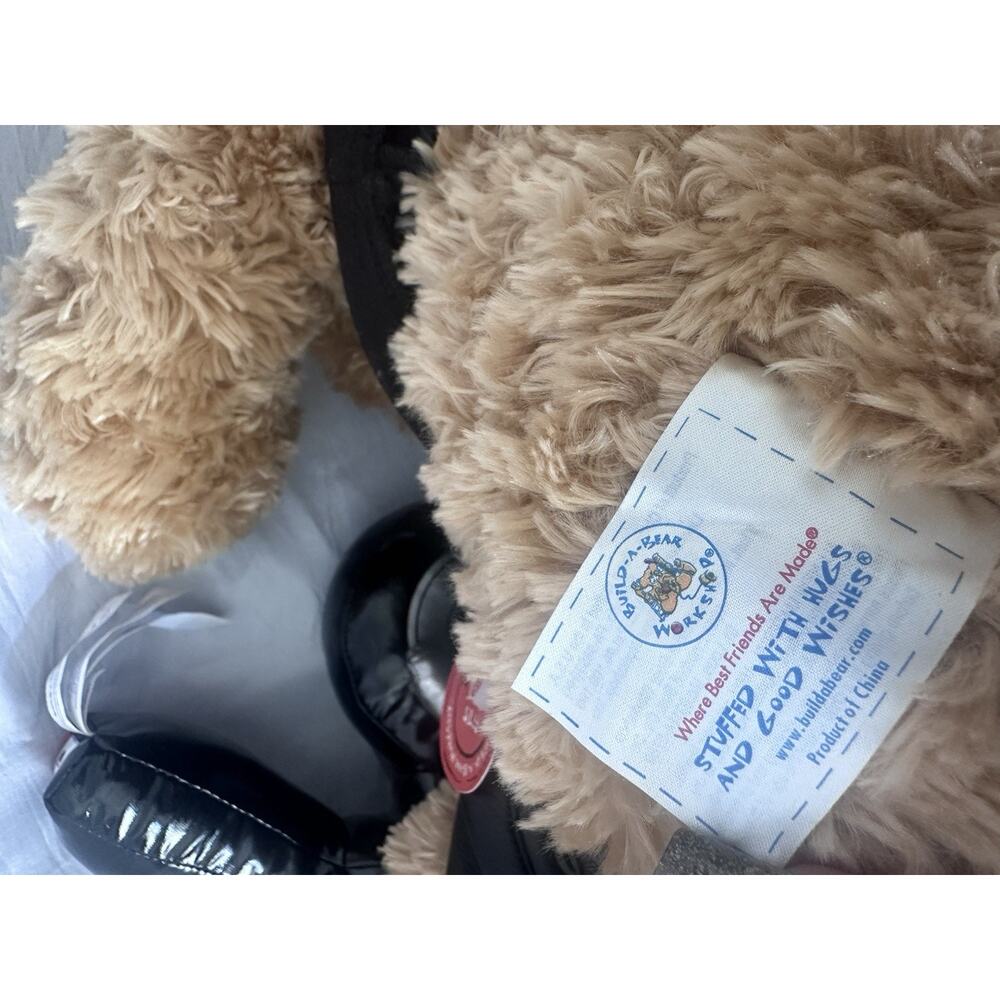Build A Bear Vintage Big Hugs 18" Plush Brown Teddy Harley Davidson Outfit RARE - Picture 7 of 9